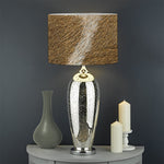 Brown Giraffe Print Drum Lamp Shade