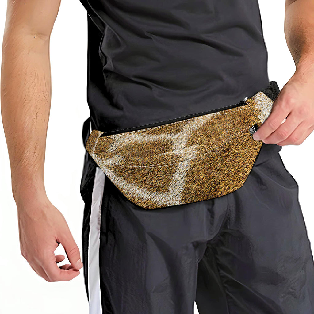 Brown Giraffe Print Fanny Pack