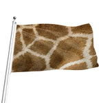 Brown Giraffe Print Flag