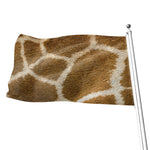 Brown Giraffe Print Flag