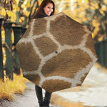 Brown Giraffe Print Foldable Umbrella