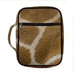 Brown Giraffe Print Front Pocket Bible Bag