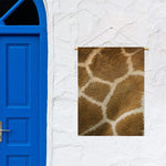 Brown Giraffe Print Garden Flag