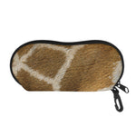 Brown Giraffe Print Glasses Case
