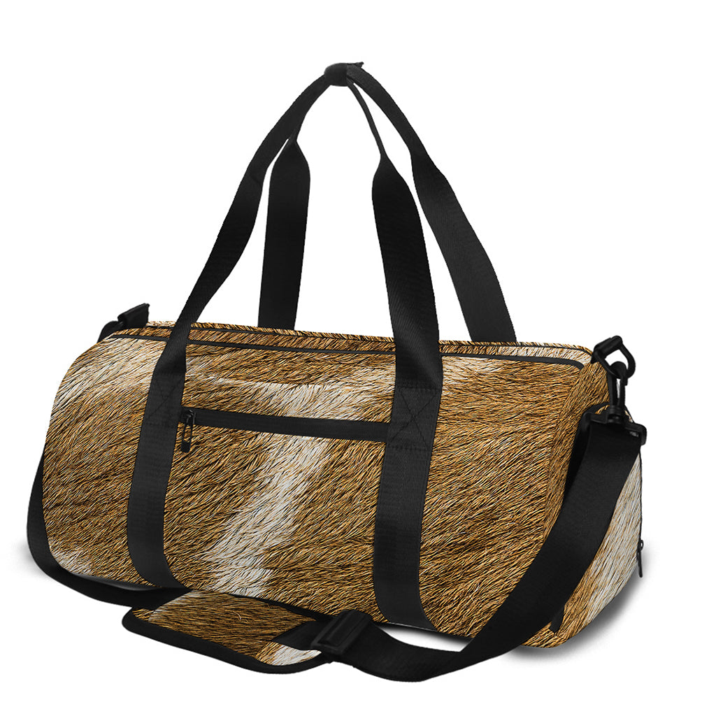 Brown Giraffe Print Gym Bag