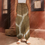 Brown Giraffe Print Harem Pants