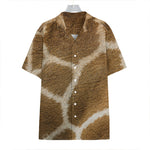 Brown Giraffe Print Hawaiian Shirt
