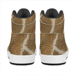 Brown Giraffe Print High Top Leather Sneakers