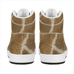 Brown Giraffe Print High Top Leather Sneakers