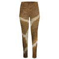 Brown Giraffe Print High-Waisted Pocket Leggings