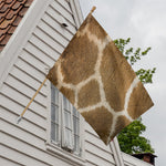 Brown Giraffe Print House Flag
