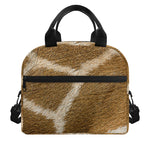 Brown Giraffe Print Insulated Lunch Bag