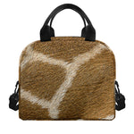 Brown Giraffe Print Insulated Lunch Bag