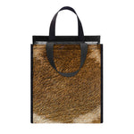 Brown Giraffe Print Insulated Lunch Tote