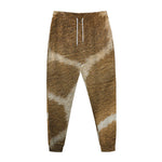 Brown Giraffe Print Jogger Pants