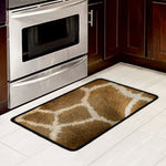 Brown Giraffe Print Kitchen Mat