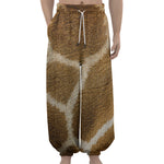Brown Giraffe Print Lantern Pants