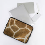 Brown Giraffe Print Laptop Sleeve