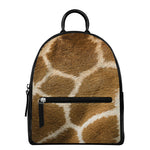 Brown Giraffe Print Leather Backpack