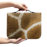 Brown Giraffe Print Leather Bible Cover