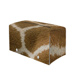 Brown Giraffe Print Leather Tissue Box Cover