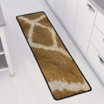 Brown Giraffe Print Long Kitchen Mat
