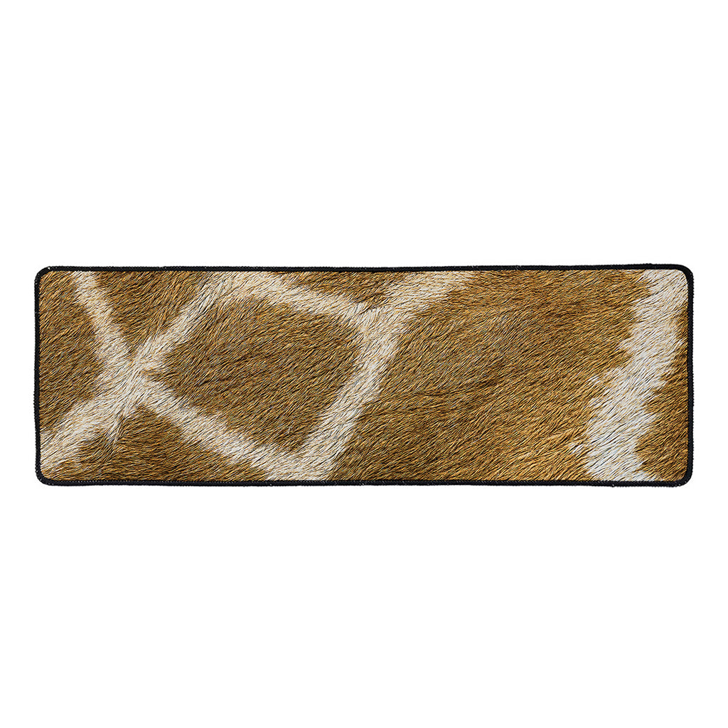 Brown Giraffe Print Long Kitchen Mat