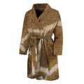Brown Giraffe Print Men's Bathrobe