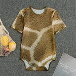Brown Giraffe Print Men's Bodysuit