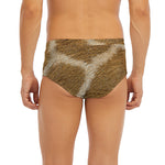 Brown Giraffe Print Men's Briefs