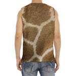 Brown Giraffe Print Men's Fitness Tank Top