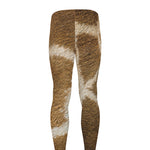 Brown Giraffe Print Men's leggings