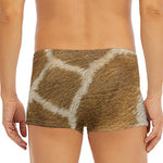 Brown Giraffe Print Men's Short Boxer Briefs