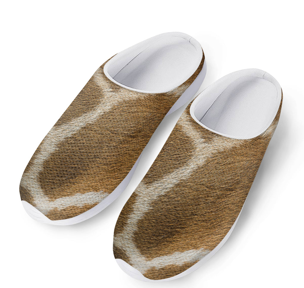Brown Giraffe Print Mesh Casual Shoes