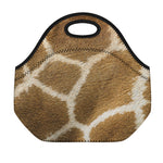 Brown Giraffe Print Neoprene Lunch Bag
