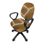 Brown Giraffe Print Office Chair Cover
