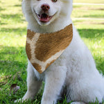 Brown Giraffe Print Over The Collar Dog Bandana