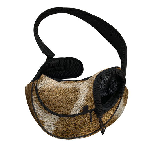 Brown Giraffe Print Pet Sling Carrier