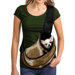 Brown Giraffe Print Pet Sling Carrier
