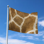 Brown Giraffe Print Polyester Flag
