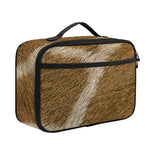 Brown Giraffe Print Portable Lunch Bag