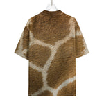 Brown Giraffe Print Rayon Hawaiian Shirt