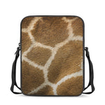 Brown Giraffe Print Rectangular Crossbody Bag