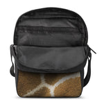 Brown Giraffe Print Rectangular Crossbody Bag