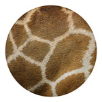 Brown Giraffe Print Round Blanket