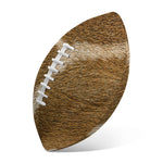 Brown Giraffe Print Rugby Ball