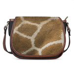 Brown Giraffe Print Saddle Bag