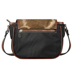 Brown Giraffe Print Saddle Bag