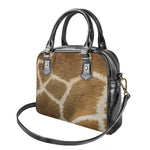 Brown Giraffe Print Shoulder Handbag