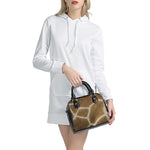 Brown Giraffe Print Shoulder Handbag